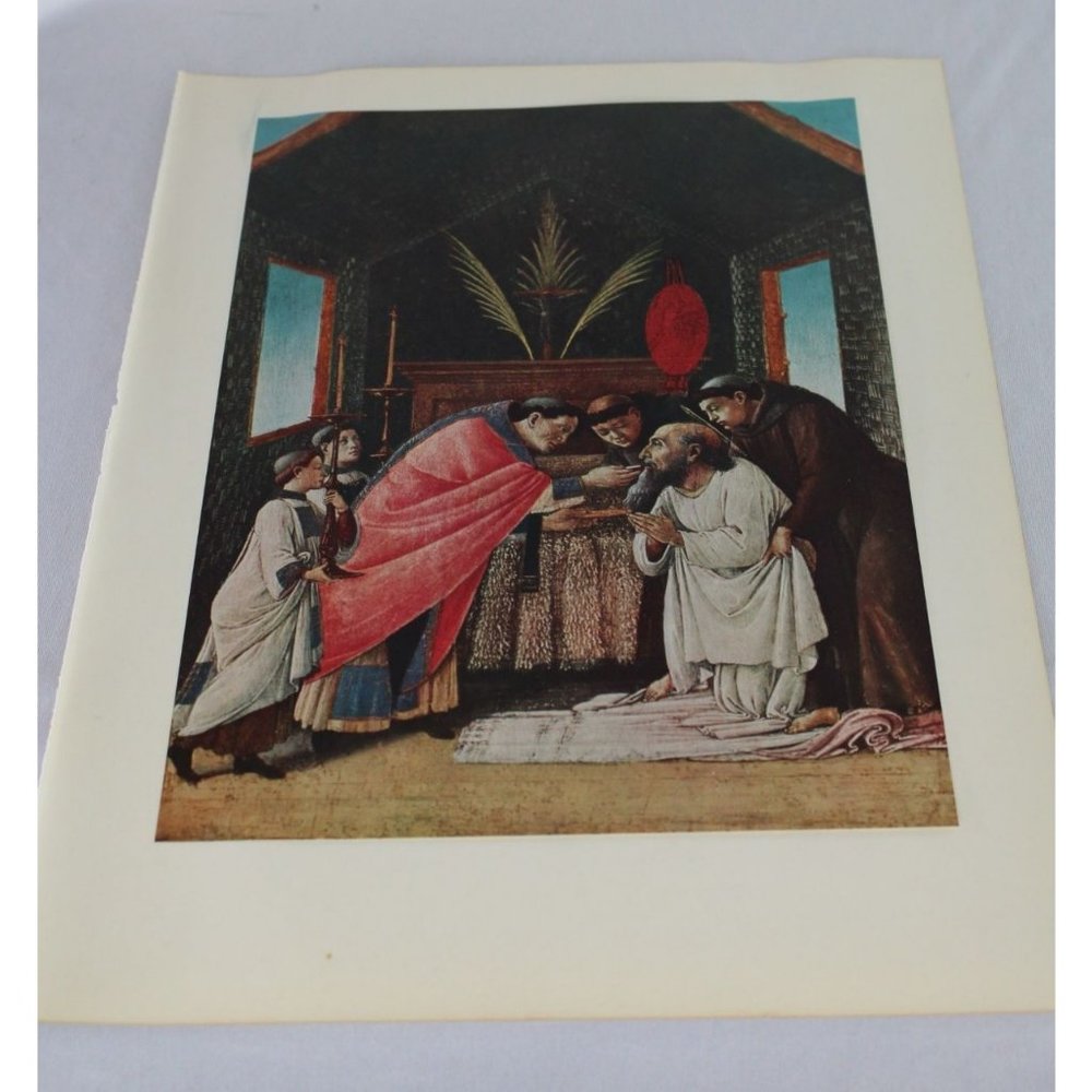 Botticelli Print The Last Communion of Saint Jerome Vintage 89162 1969